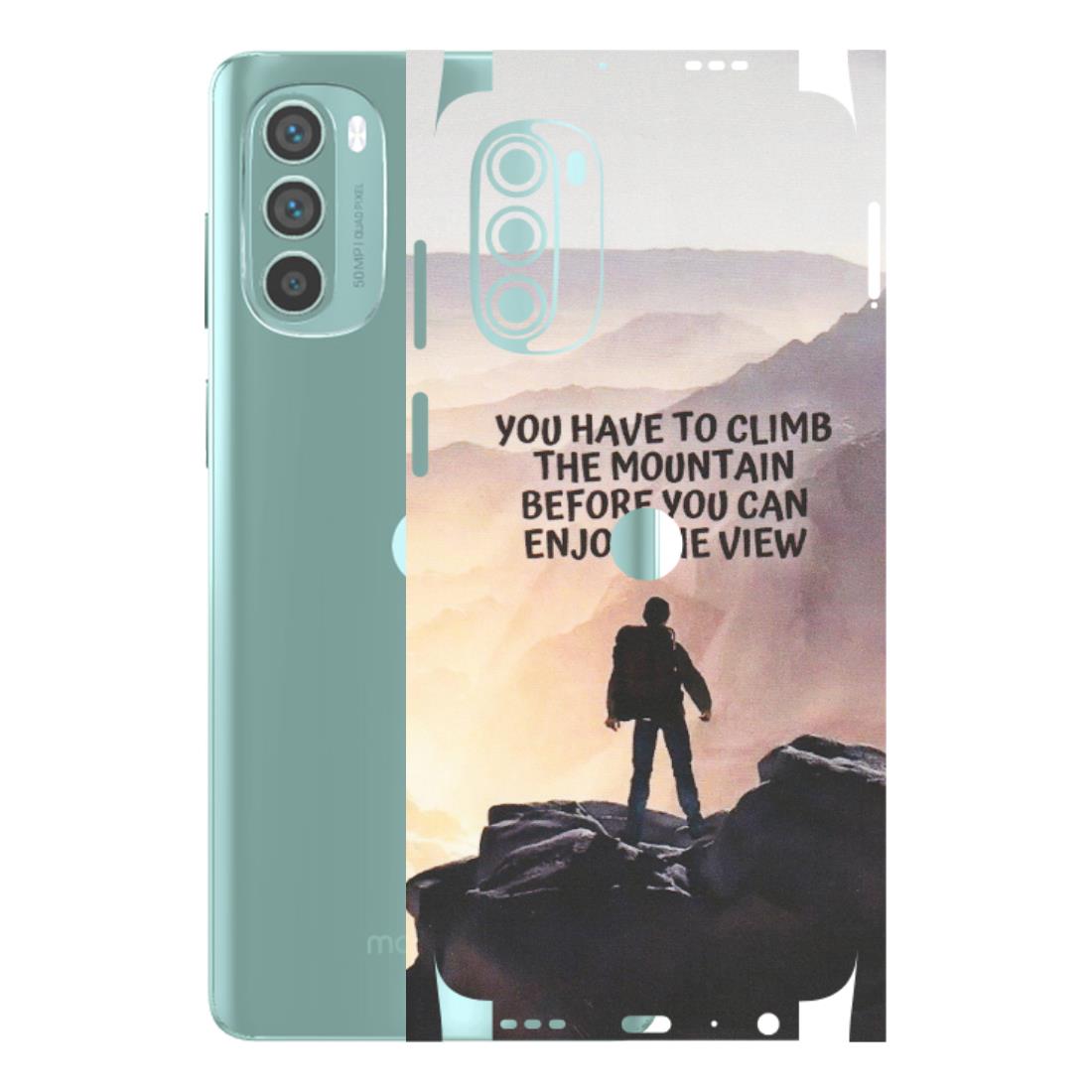 Motorola Phone Skins (All Models) - Motivational Hiking Mountain - Matte Finish (M-28) Motorola G62 5G -