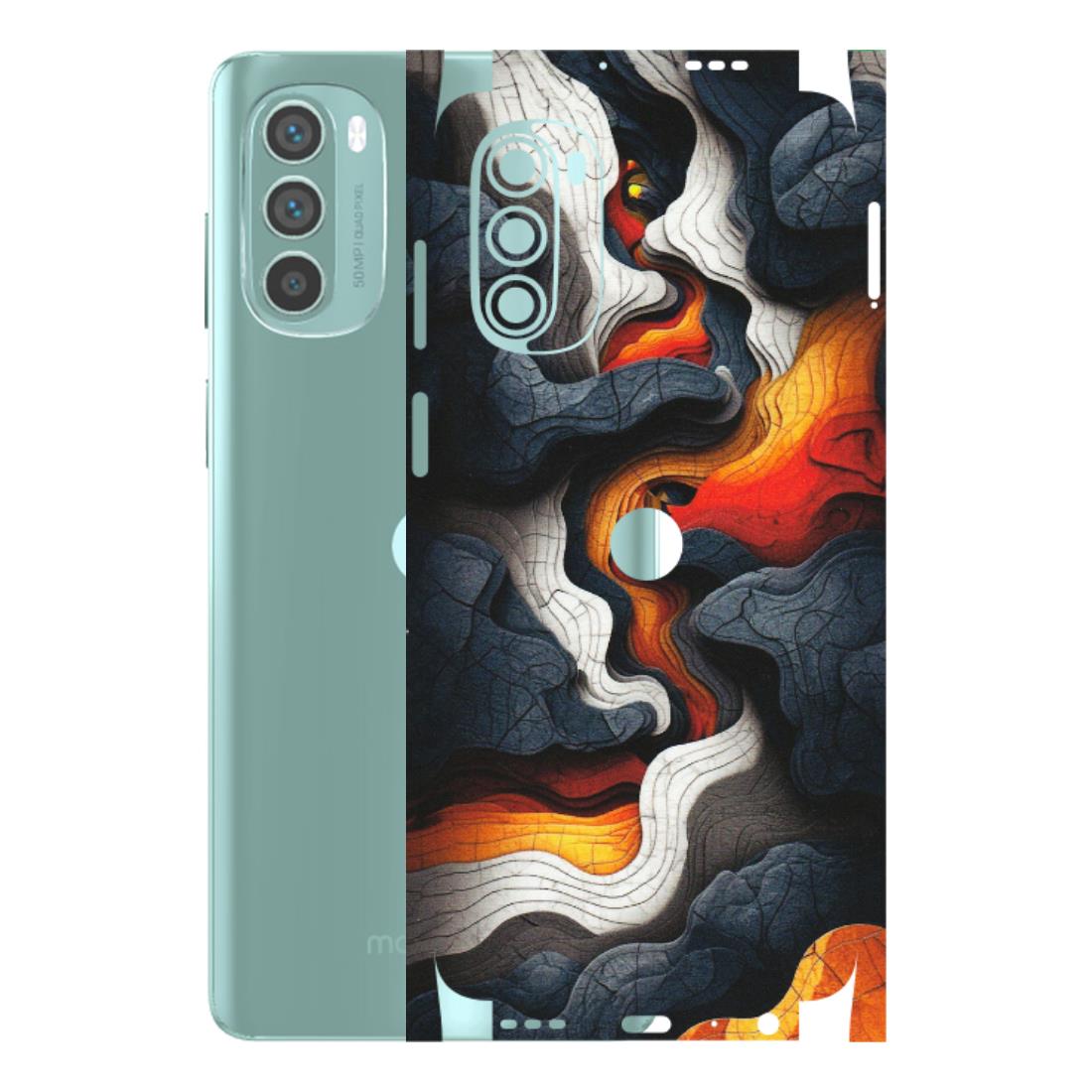 Motorola Phone Skins (All Models) - Abstract Volcanic Layers - Matte Finish (M-52) Motorola G62 5G -
