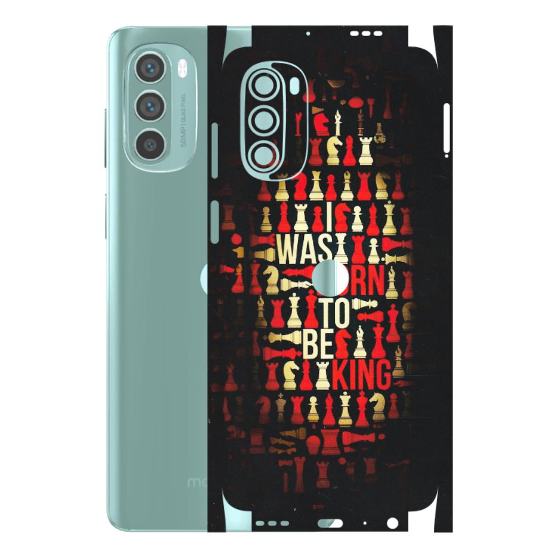 Motorola Phone Skins (All Models) - Born To Be King - Matte Finish (M-73) Motorola G62 5G -