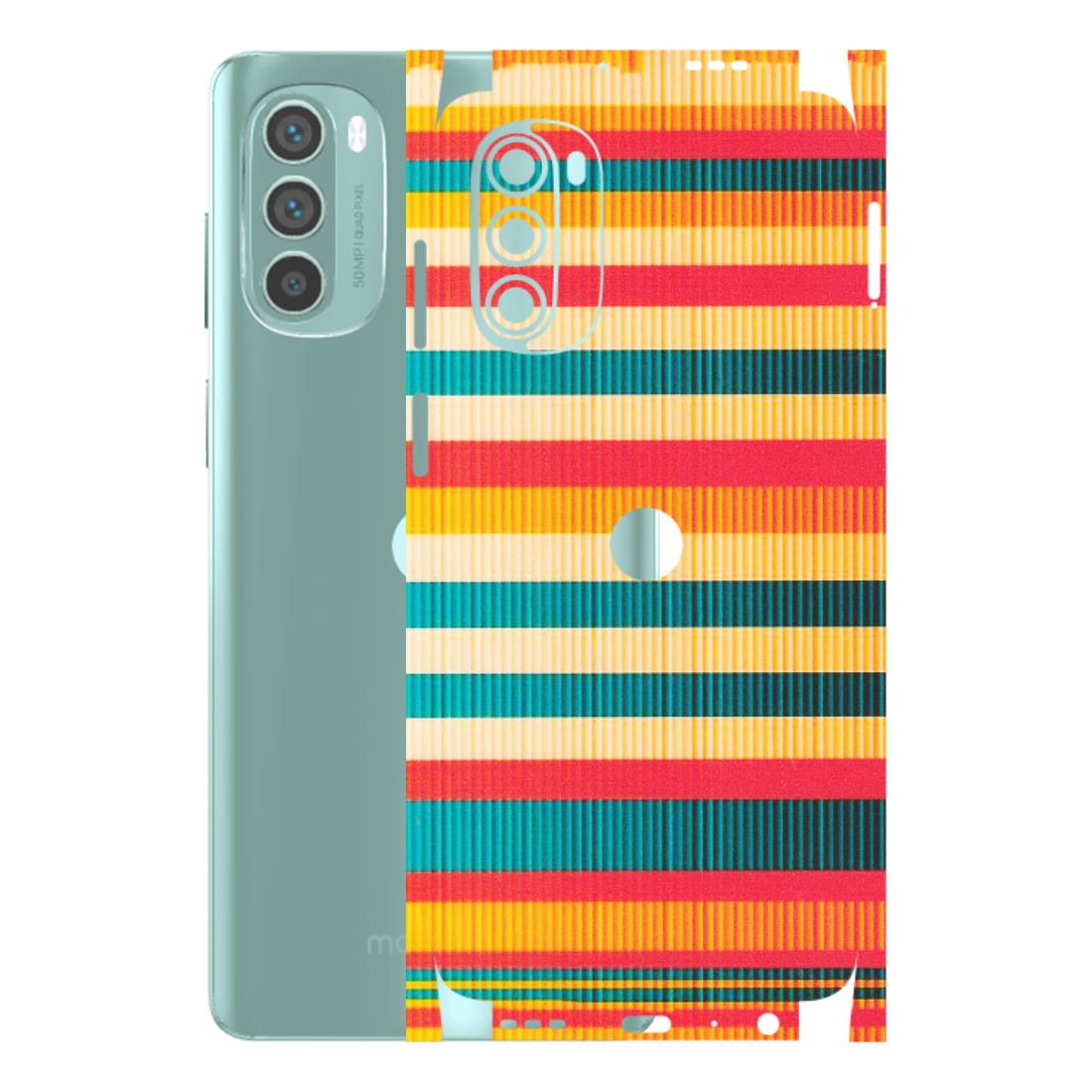 Motorola Phone Skins (All Models) - Colourful Stripes Soothing Effect - Matte Finish (M-86) Motorola G62 5G -