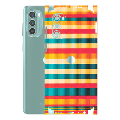 Motorola Phone Skins (All Models) - Colourful Stripes Soothing Effect - Matte Finish (M-86) Motorola G62 5G -