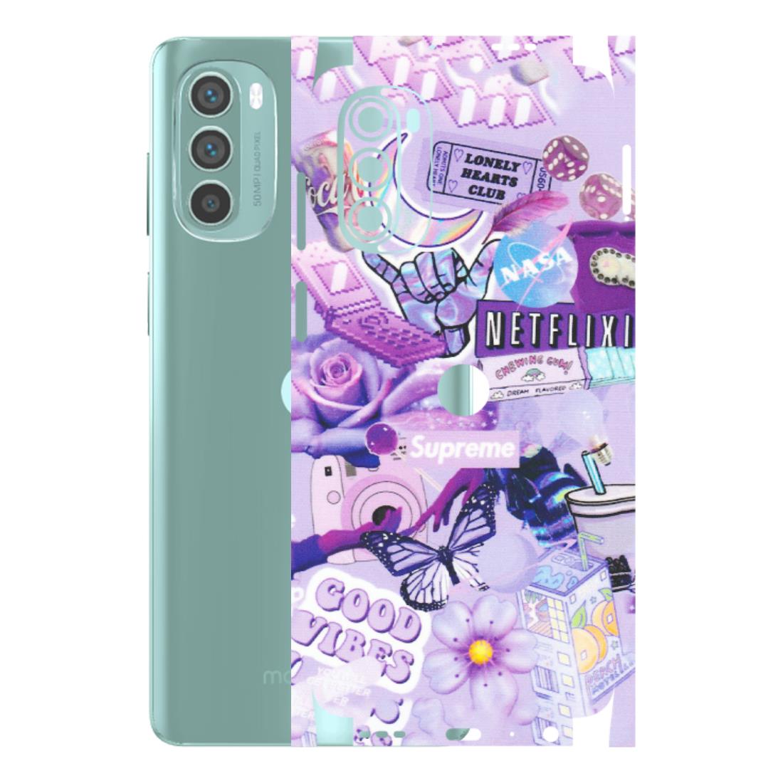 Motorola Phone Skins (All Models) - Supreme Purple Magic - Matte Finish (M-88) Motorola G62 5G -