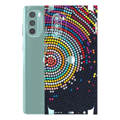 Motorola Phone Skins (All Models) - Rainbow Dot Mandala - Matte Finish (M-97) Motorola G62 5G -