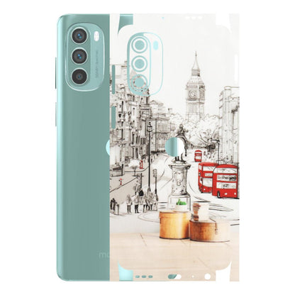 Motorola Phone Skins (All Models) - London Street - Transparent Finish (T-02) Motorola G62 5G -