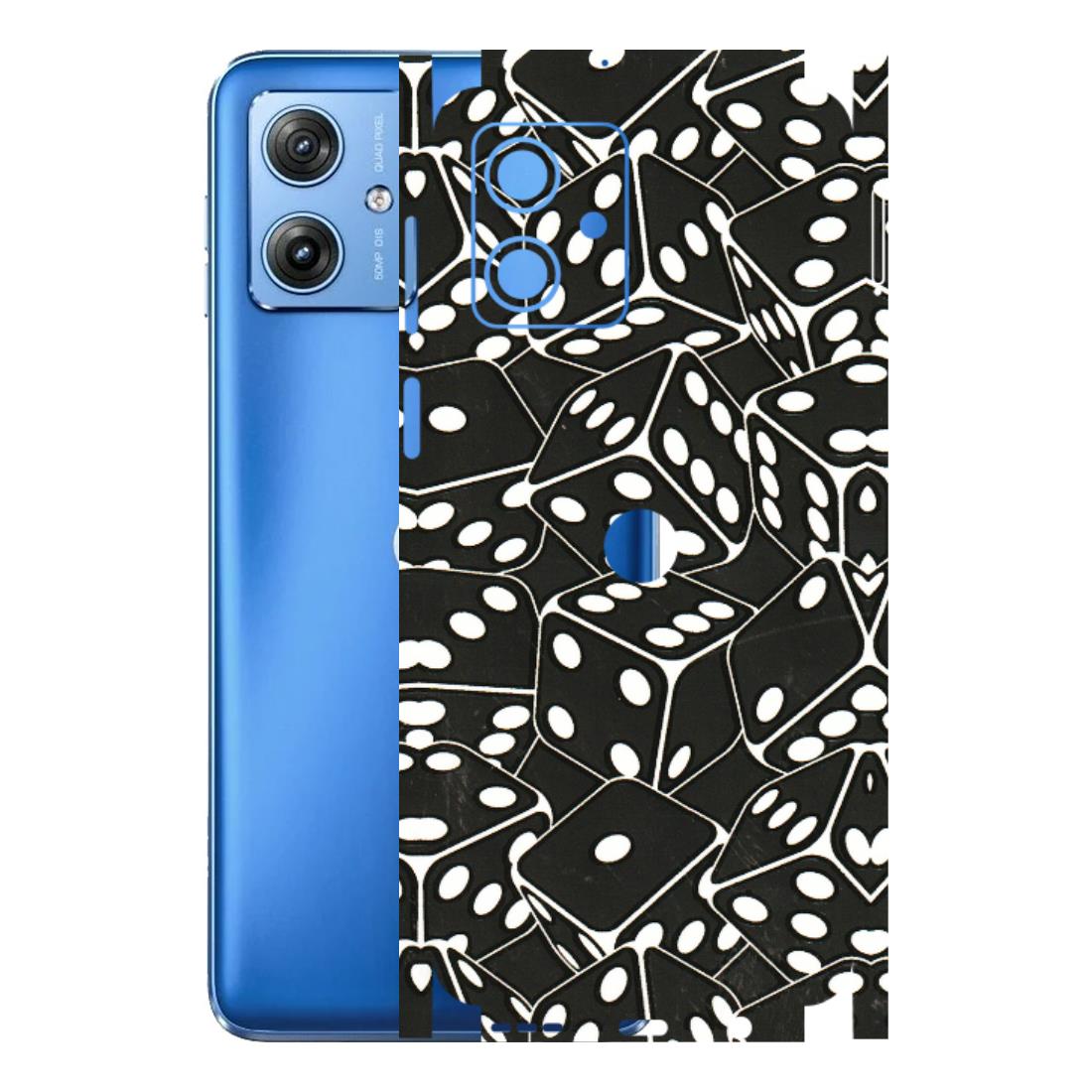 Motorola Phone Skins (All Models) - Big Black Dices - 3D Embossed Finish (L-106) Motorola G64 (5G)