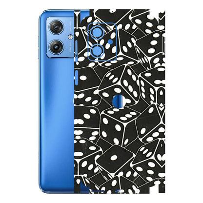 Motorola Phone Skins (All Models) - Big Black Dices - 3D Embossed Finish (L-106) Motorola G64 (5G)