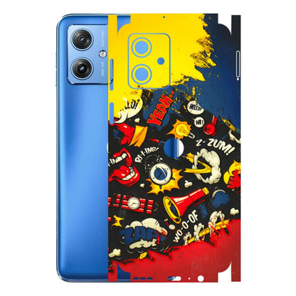 Motorola Phone Skins (All Models) - Pacific Doodle Art - 3D Embossed Finish (L-120) Motorola G64 (5G)