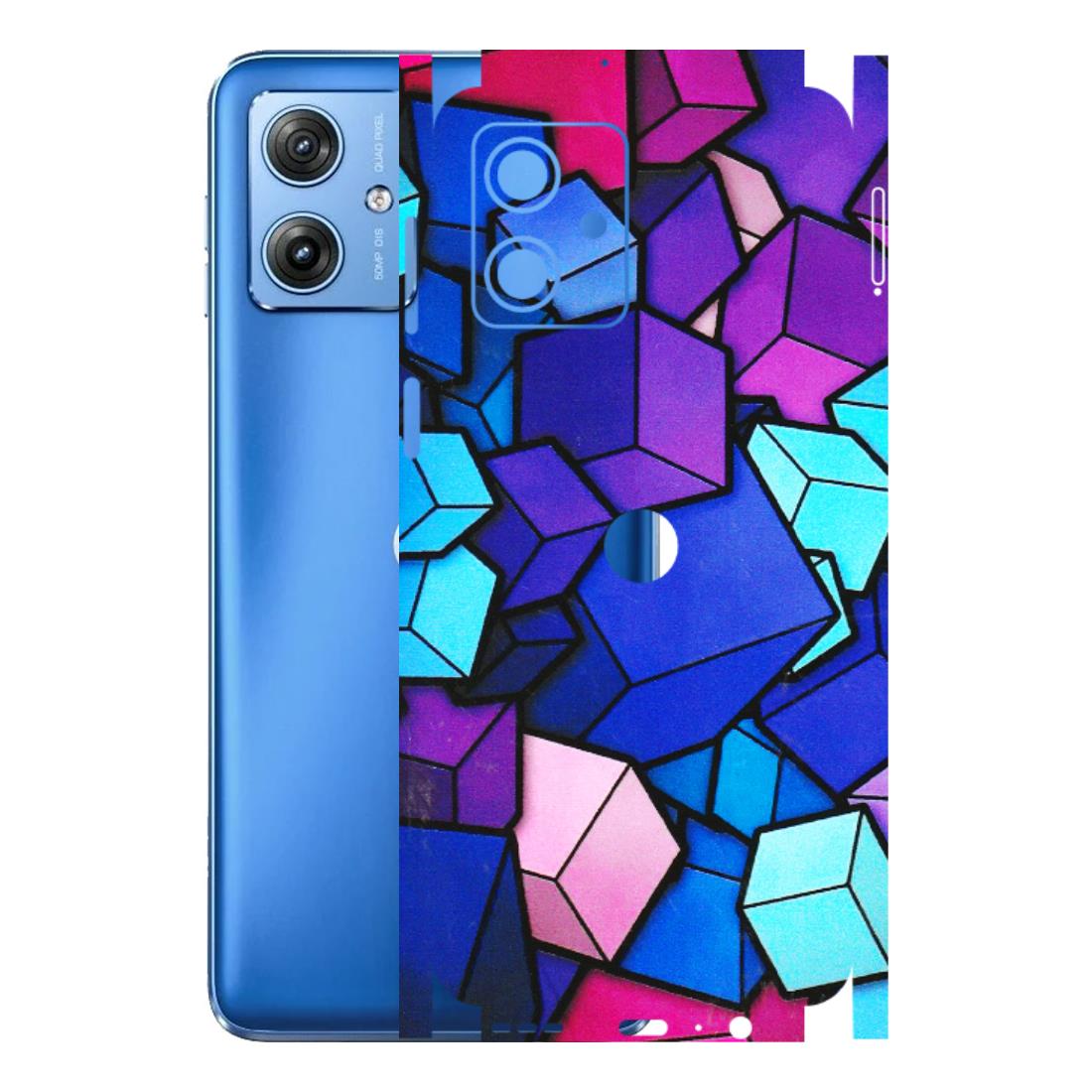 Motorola Phone Skins (All Models) - Cube Doodle - 3D Embossed Finish (L-141) Motorola G64 (5G)