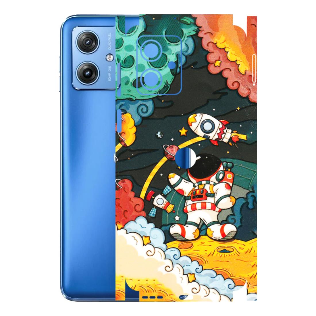 Motorola Phone Skins (All Models) - Astronauts & Spaceship - 3D Embossed Finish (L-145) Motorola G64 (5G)