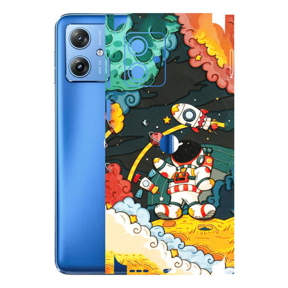 Motorola Phone Skins (All Models) - Astronauts & Spaceship - 3D Embossed Finish (L-145) Motorola G64 (5G)