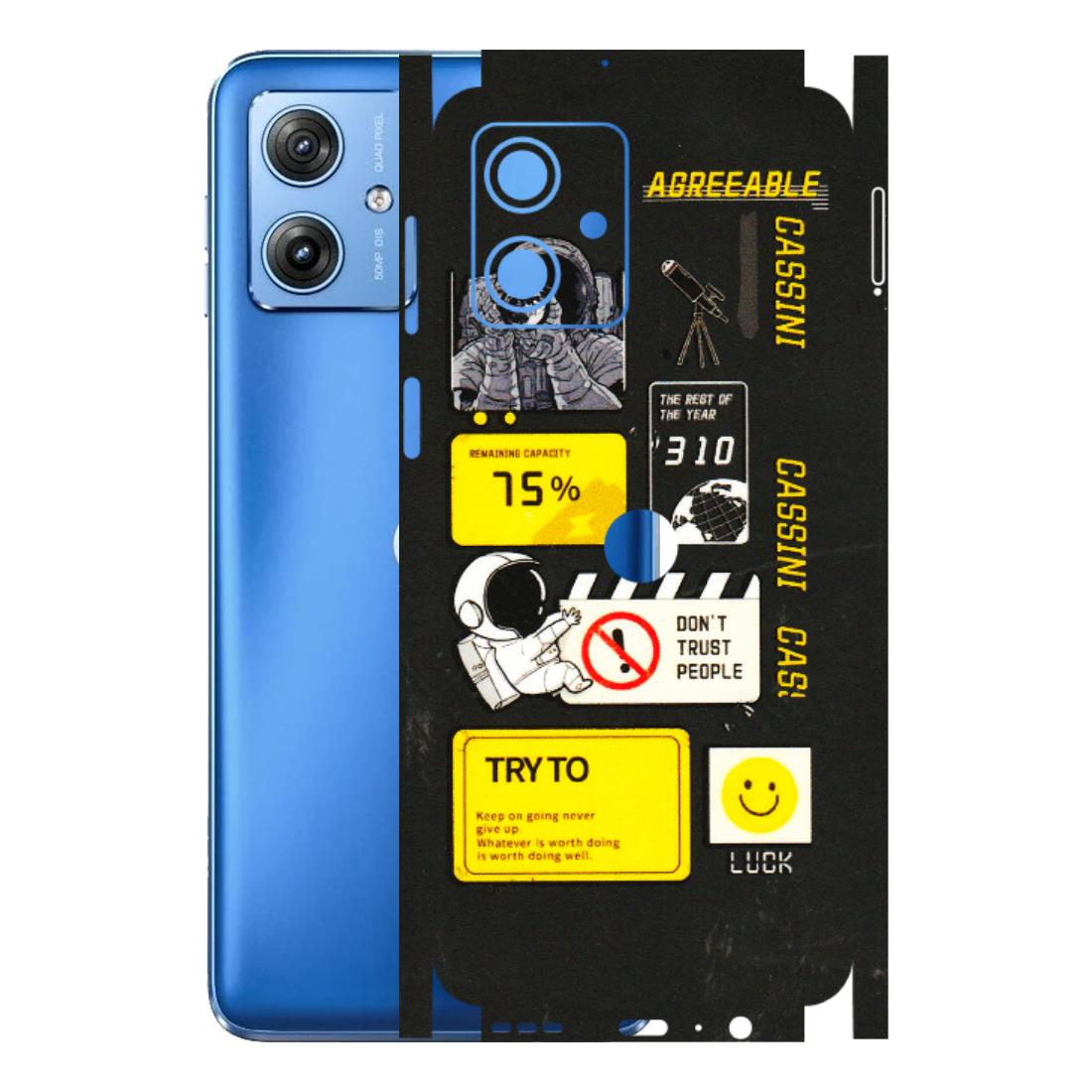 Motorola Phone Skins (All Models) - Black Cassini - 3D Embossed Finish (L-161) Motorola G64 (5G)