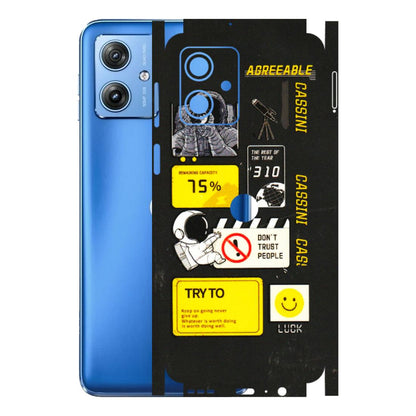 Motorola Phone Skins (All Models) - Black Cassini - 3D Embossed Finish (L-161) Motorola G64 (5G)