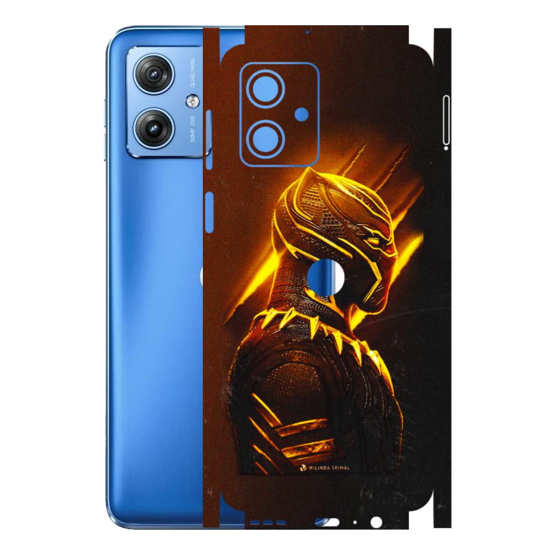 Motorola Phone Skins (All Models) - Gold Black Panther - 3D Embossed Finish (L-181) Motorola G64 (5G)