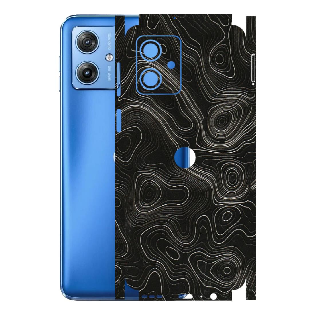Motorola Phone Skins (All Models) - Black Swirl - 3D Embossed Finish (L-196) Motorola G64 (5G)