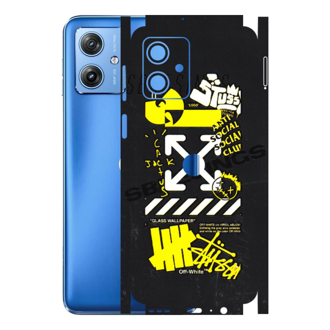 Motorola Phone Skins (All Models) - Anti Social Graffiti - 3D Embossed Finish (L-198) Motorola G64 (5G)