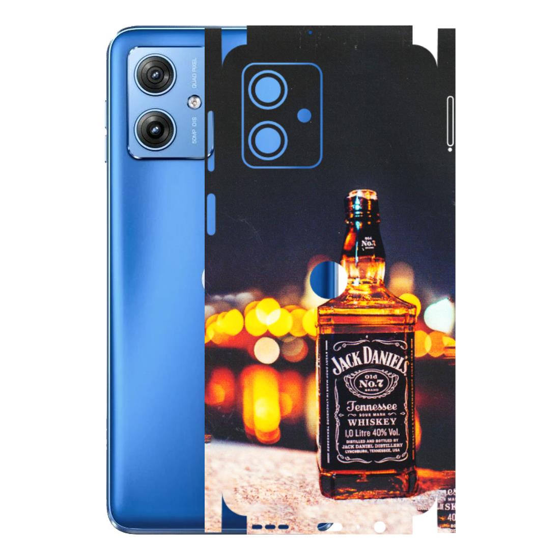 Motorola Phone Skins (All Models) - JD Whiskey Bottle - 3D Embossed Finish (L-20) Motorola G64 (5G)