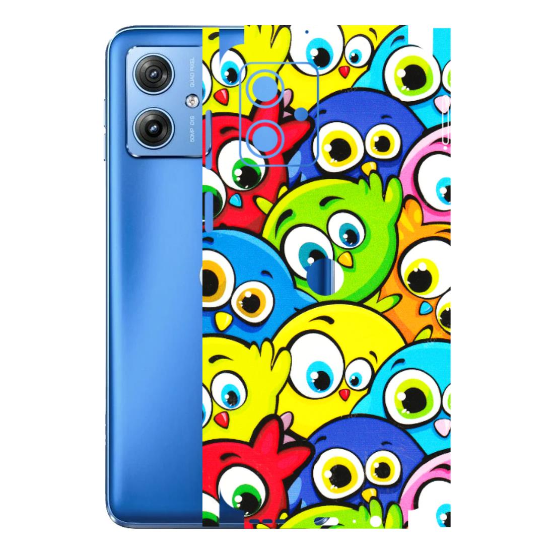 Motorola Phone Skins (All Models) - Cute Fluffy Birds - 3D Embossed Finish (L-213) Motorola G64 (5G)