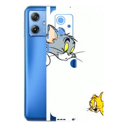 Motorola Phone Skins (All Models) - Cute Tom And Jerry - 3D Embossed Finish (L-220) Motorola G64 (5G)