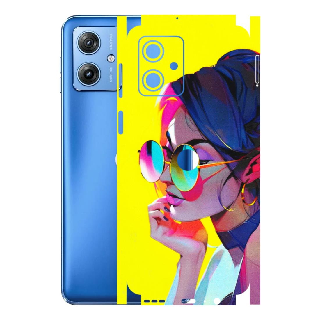 Motorola Phone Skins (All Models) - Bold Stylish Girl - 3D Embossed Finish (L-222) Motorola G64 (5G)