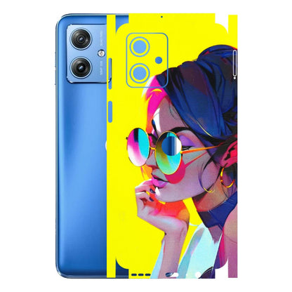 Motorola Phone Skins (All Models) - Bold Stylish Girl - 3D Embossed Finish (L-222) Motorola G64 (5G)