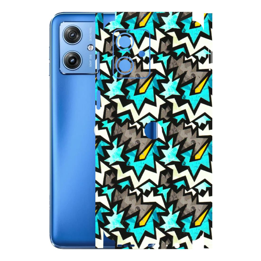 Motorola Phone Skins (All Models) - Funky Zig Zag - 3D Embossed Finish (L-223) Motorola G64 (5G)