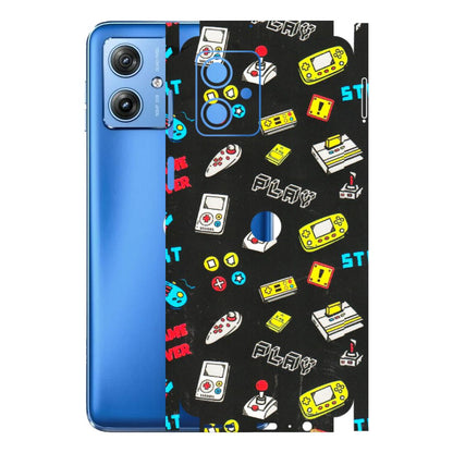 Motorola Phone Skins (All Models) - Gaming Doodles - 3D Embossed Finish (L-224) Motorola G64 (5G)