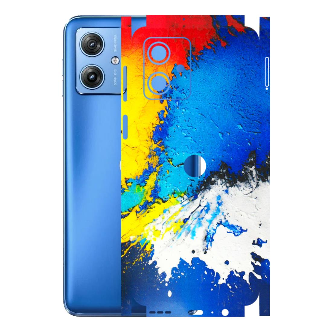Motorola Phone Skins (All Models) - Acrylic Paint Spill - 3D Embossed Finish (L-229) Motorola G64 (5G)
