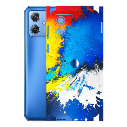 Motorola Phone Skins (All Models) - Acrylic Paint Spill - 3D Embossed Finish (L-229) Motorola G64 (5G)