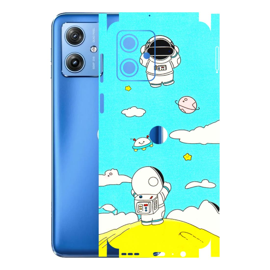 Motorola Phone Skins (All Models) - Blue Skies Astro Float - 3D Embossed Finish (L-230) Motorola G64 (5G)