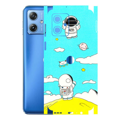 Motorola Phone Skins (All Models) - Blue Skies Astro Float - 3D Embossed Finish (L-230) Motorola G64 (5G)