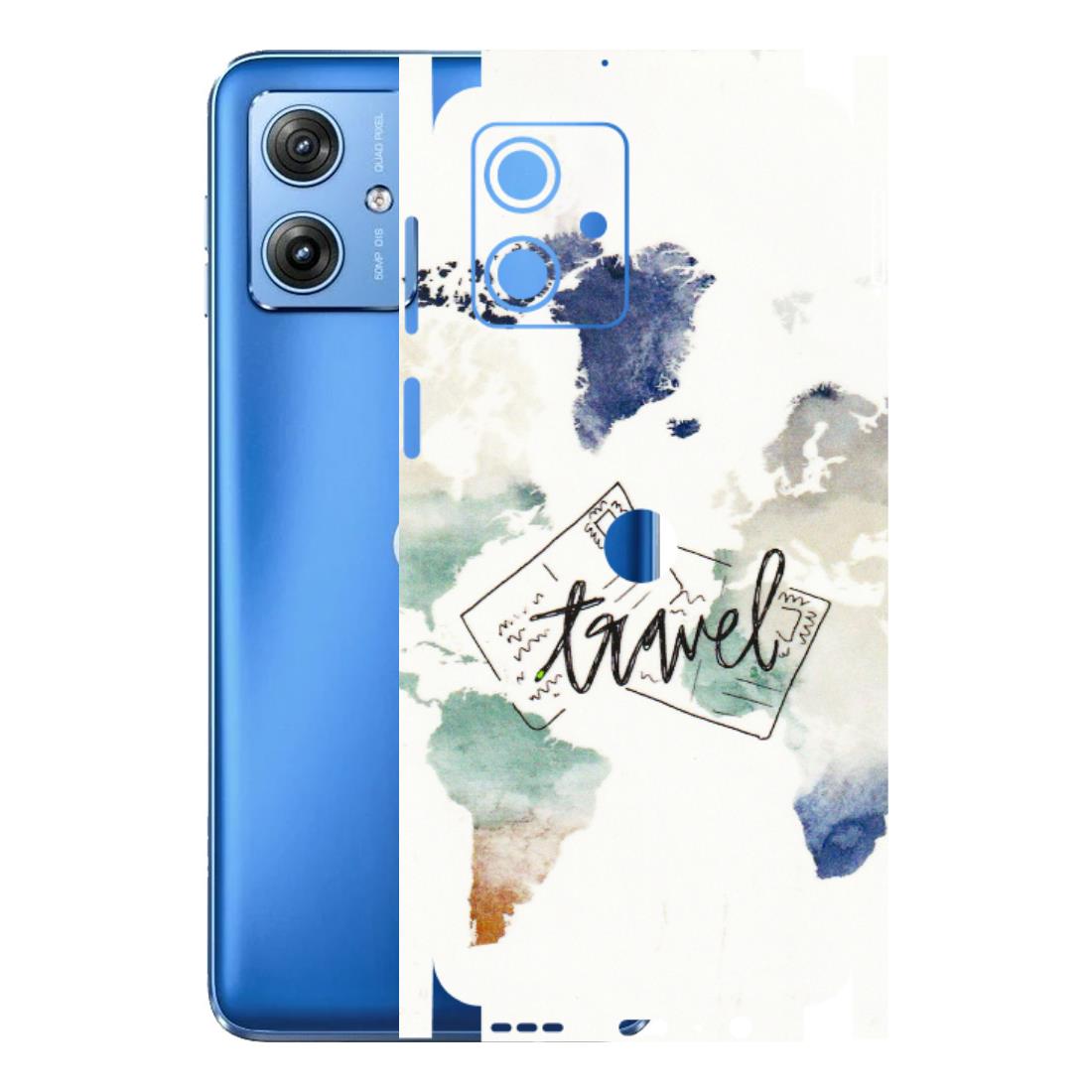 Motorola Phone Skins (All Models) - Travel The World - 3D Embossed Finish (L-232) Motorola G64 (5G)