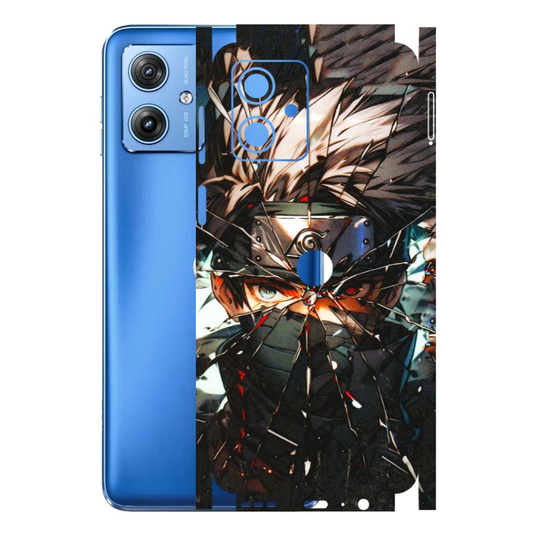 Motorola Phone Skins (All Models) - Kakashi Shattered Glass Effect - 3D Embossed Finish (L-237) Motorola G64 (5G)