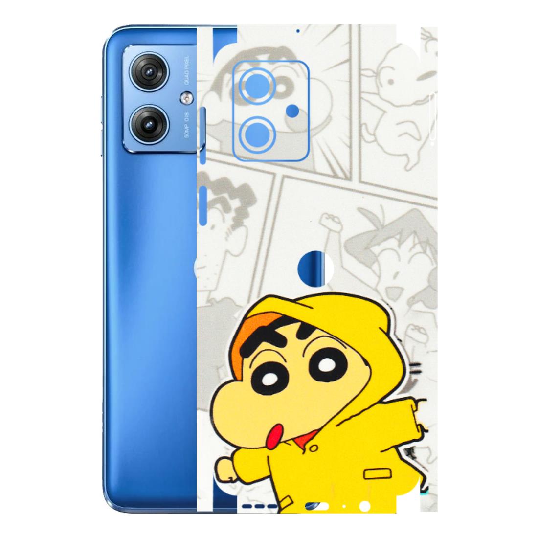 Motorola Phone Skins (All Models) - Yellow Shinchan Comic - 3D Embossed Finish (L-246) Motorola G64 (5G)