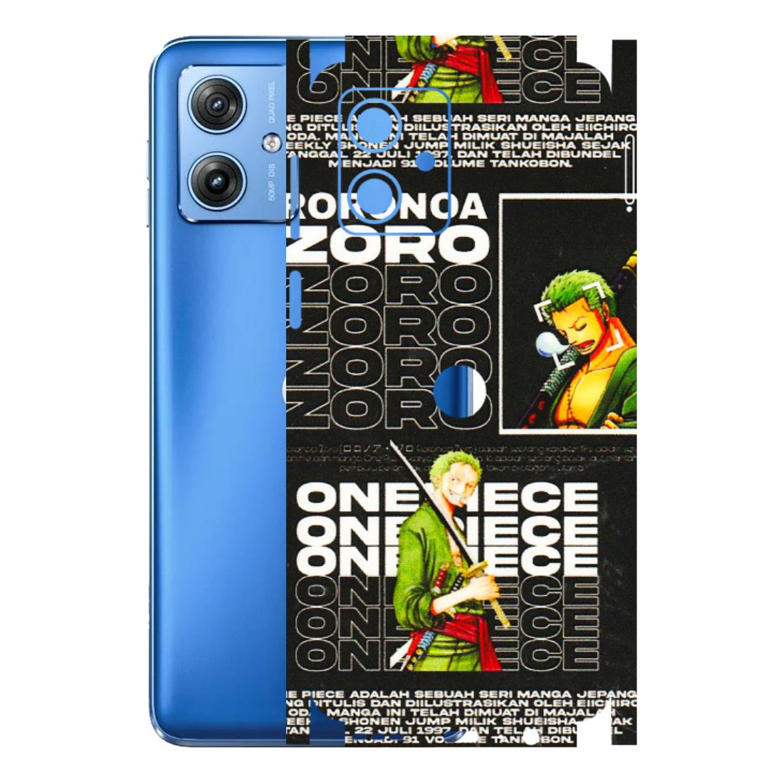 Motorola Phone Skins (All Models) - One Piece Zoro - 3D Embossed Finish (L-250) Motorola G64 (5G)