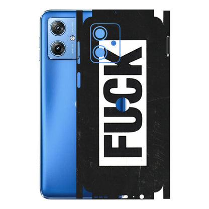 Motorola Phone Skins (All Models) - The F Word - 3D Embossed Finish (L-255) Motorola G64 (5G)