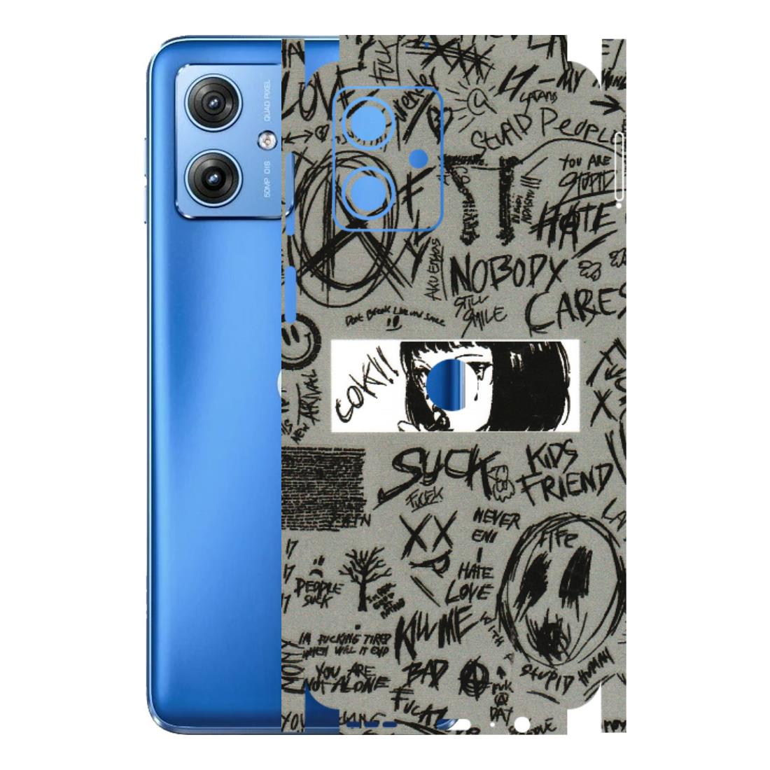 Motorola Phone Skins (All Models) - Never Have Love Anime - 3D Embossed Finish (L-260) Motorola G64 (5G)