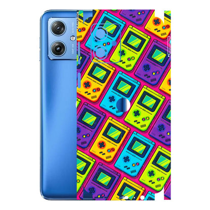 Motorola Phone Skins (All Models) - Gameboy Colourful - 3D Embossed Finish (L-266) Motorola G64 (5G)