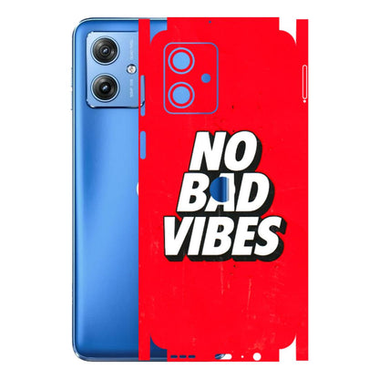 Motorola Phone Skins (All Models) - No Bad Vibes - 3D Embossed Finish (L-280) Motorola G64 (5G)
