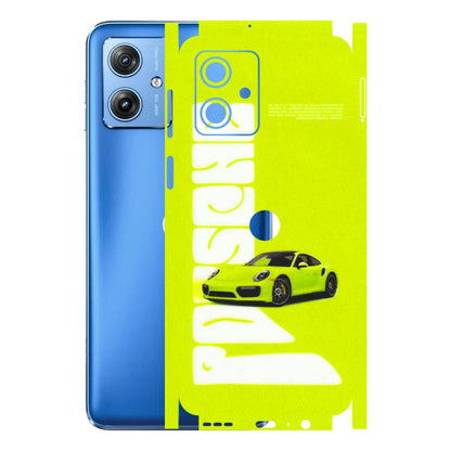 Motorola Phone Skins (All Models) - Lime Green Porche - 3D Embossed Finish (L-30) Motorola G64 (5G)