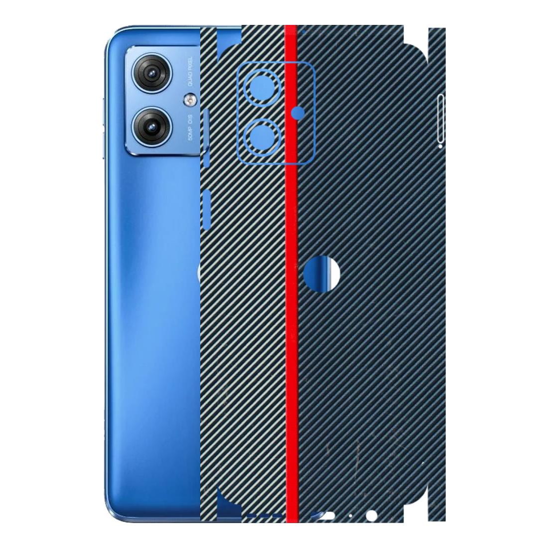 Motorola Phone Skins (All Models) - Blue Sober Lines - 3D Embossed Finish (L-305) Motorola G64 (5G)