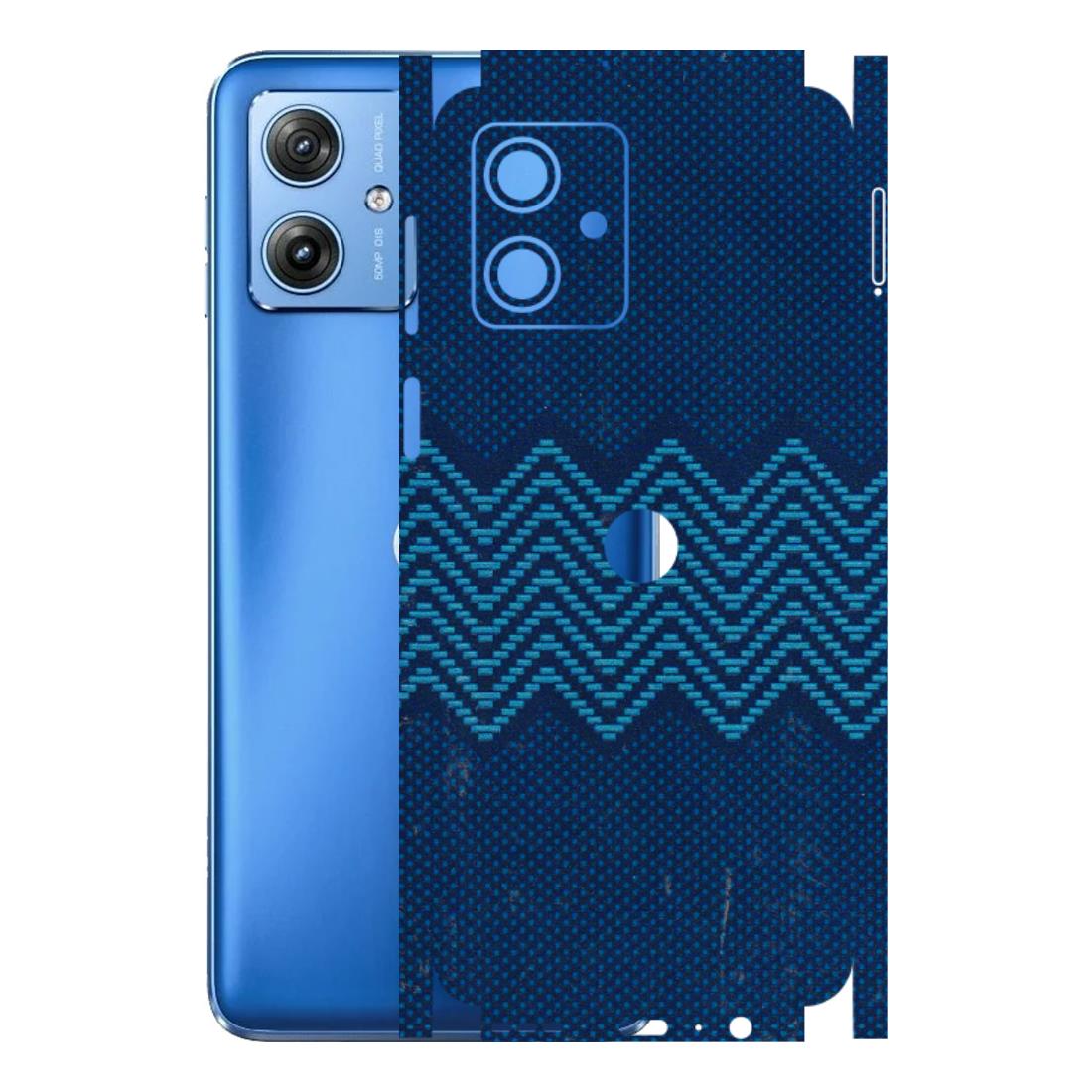 Motorola Phone Skins (All Models) - Blue Sober Waves - 3D Embossed Finish (L-306) Motorola G64 (5G)