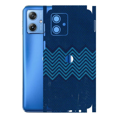 Motorola Phone Skins (All Models) - Blue Sober Waves - 3D Embossed Finish (L-306) Motorola G64 (5G)