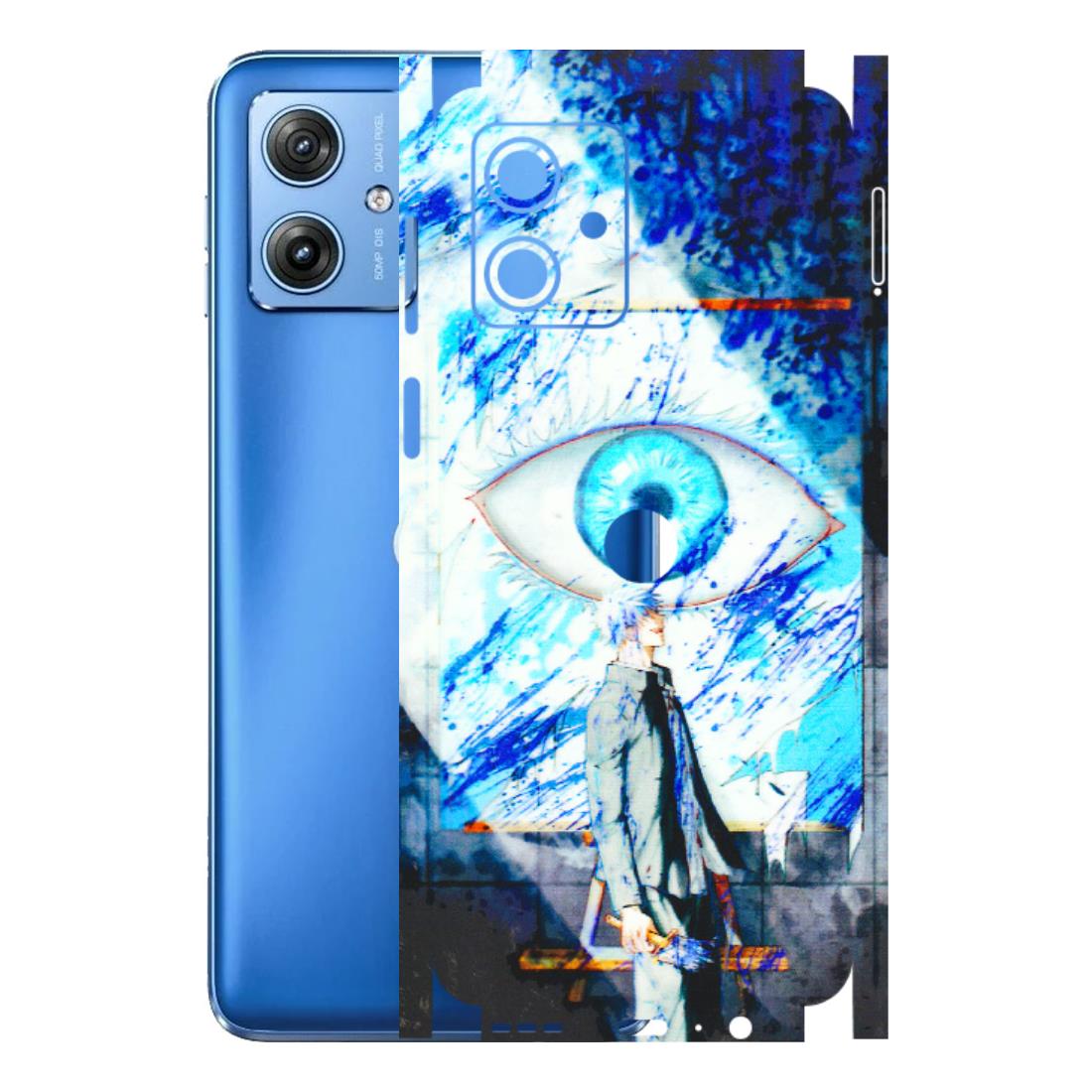 Motorola Phone Skins (All Models) - Anime Sea Blue Eye - 3D Embossed Finish (L-318) Motorola G64 (5G)