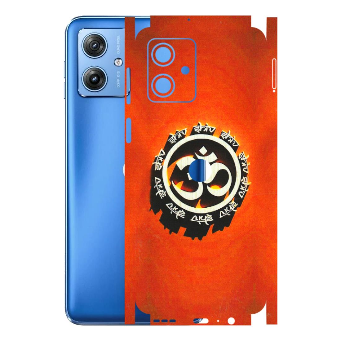 Motorola Phone Skins (All Models) - Aum Shiv Orange - 3D Embossed Finish (L-32) Motorola G64 (5G)