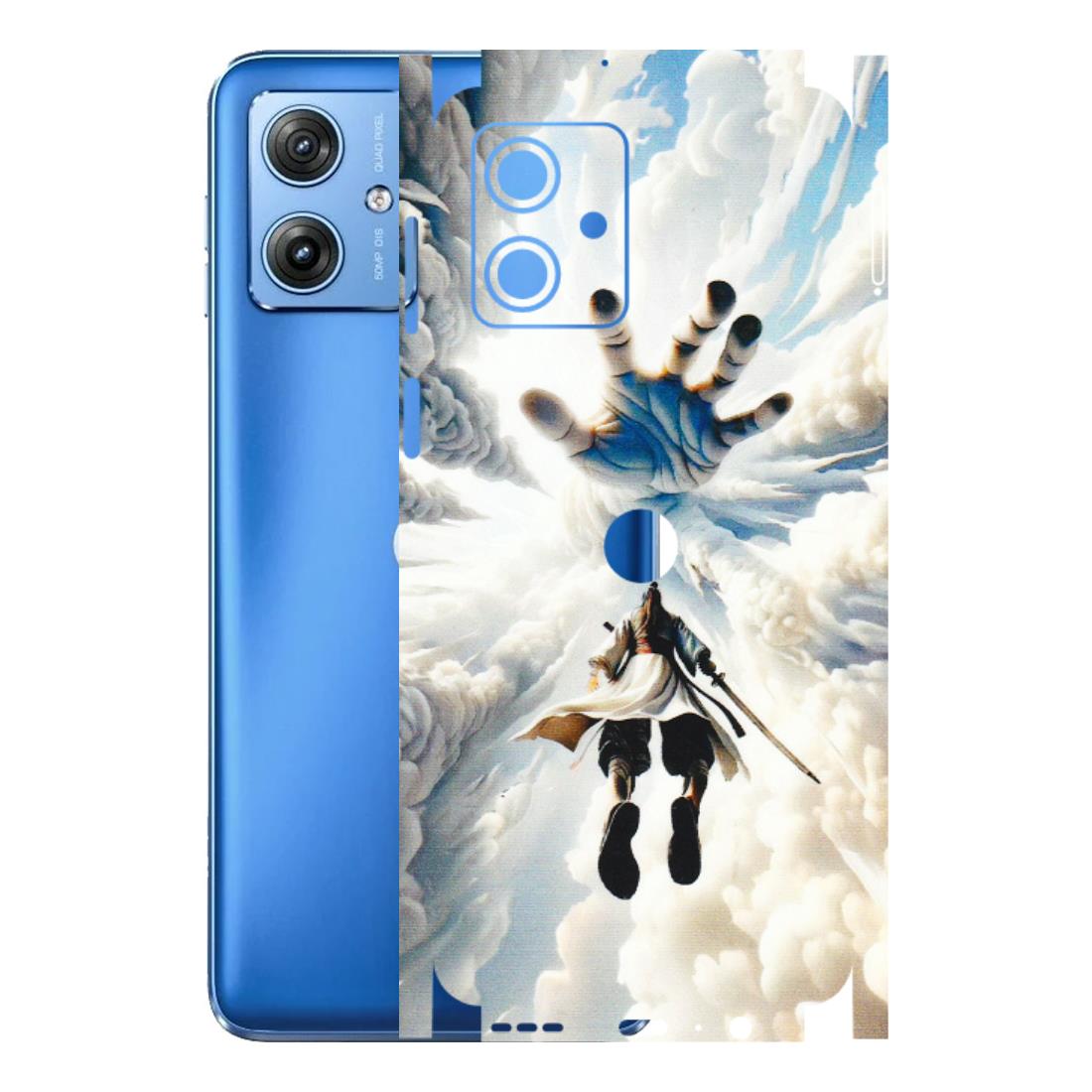 Motorola Phone Skins (All Models) - Big Hand With Monkey King - 3D Embossed Finish (L-323) Motorola G64 (5G)