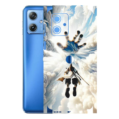 Motorola Phone Skins (All Models) - Big Hand With Monkey King - 3D Embossed Finish (L-323) Motorola G64 (5G)