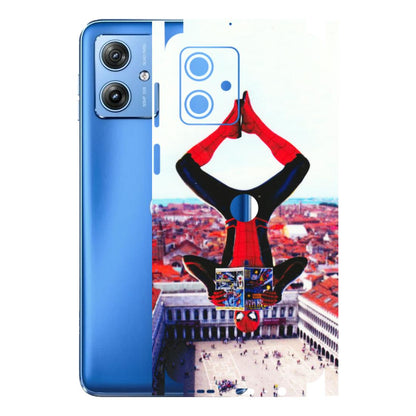 Motorola Phone Skins (All Models) - Spiderman Hanging - 3D Embossed Finish (L-53) Motorola G64 (5G)