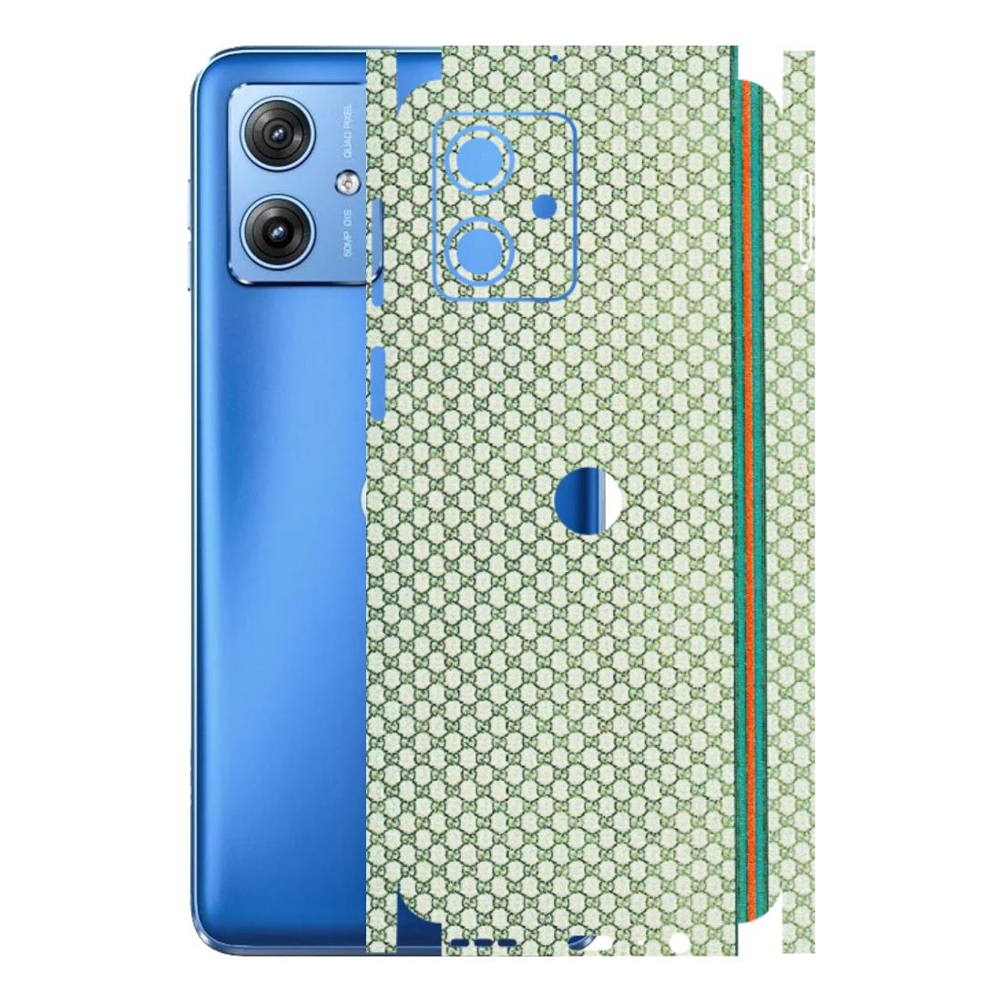 Motorola Phone Skins (All Models) - Gucci Fabric Pattern - 3D Embossed Finish (L-73) Motorola G64 (5G)
