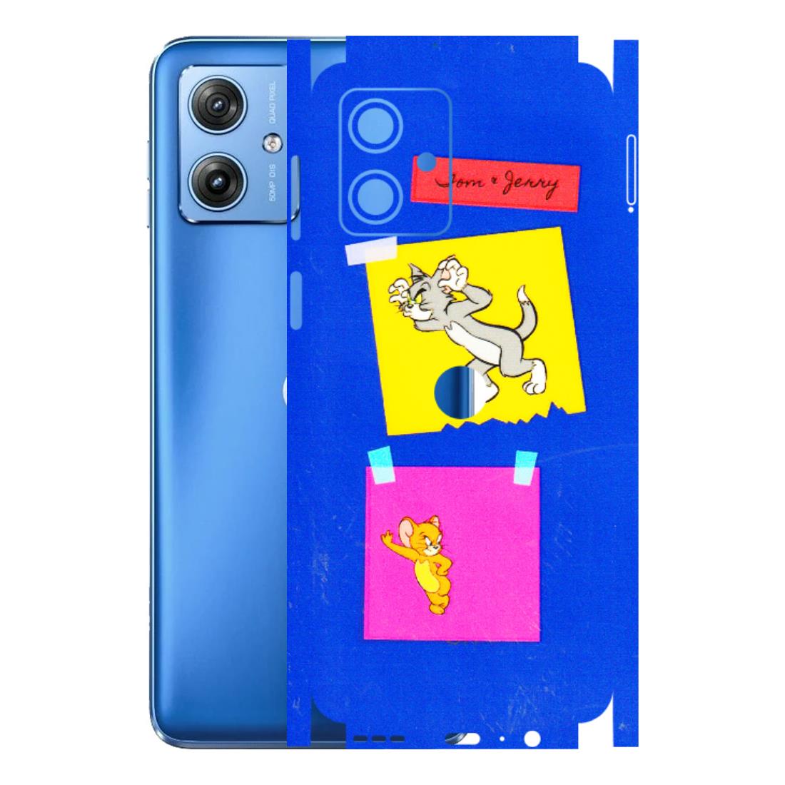 Motorola Phone Skins (All Models) - Tom N Jerry Sticky Notes - 3D Embossed Finish (L-88) Motorola G64 (5G)