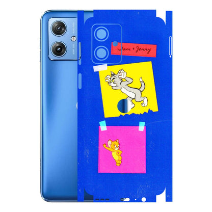 Motorola Phone Skins (All Models) - Tom N Jerry Sticky Notes - 3D Embossed Finish (L-88) Motorola G64 (5G)